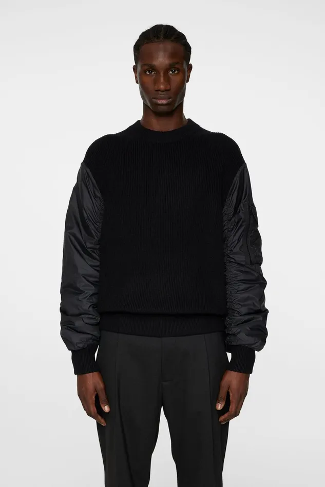 JLindeberg Knitwear Men Bow Bomber Knit Hybrid