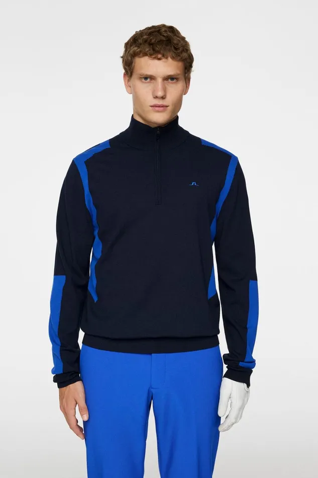JLindeberg Knitwear Men Kendrick Knitted Zip Sweater