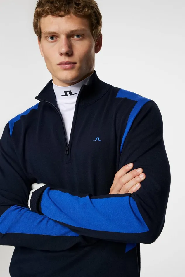 JLindeberg Knitwear Men Kendrick Knitted Zip Sweater