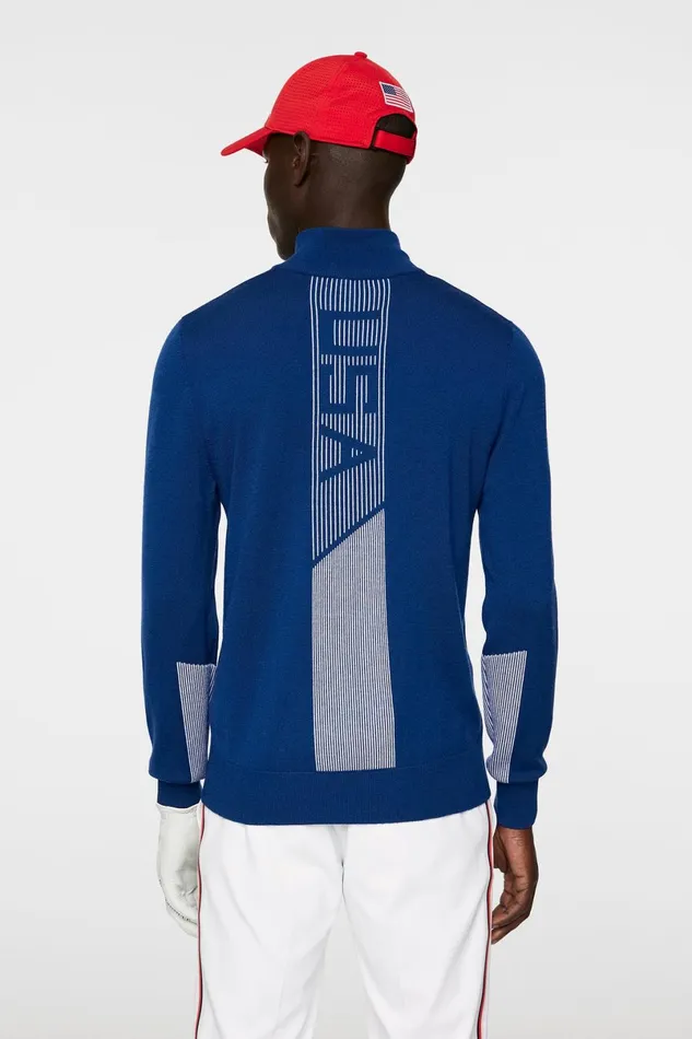 JLindeberg Knitwear Men Nathaniel Half Zip Sweater