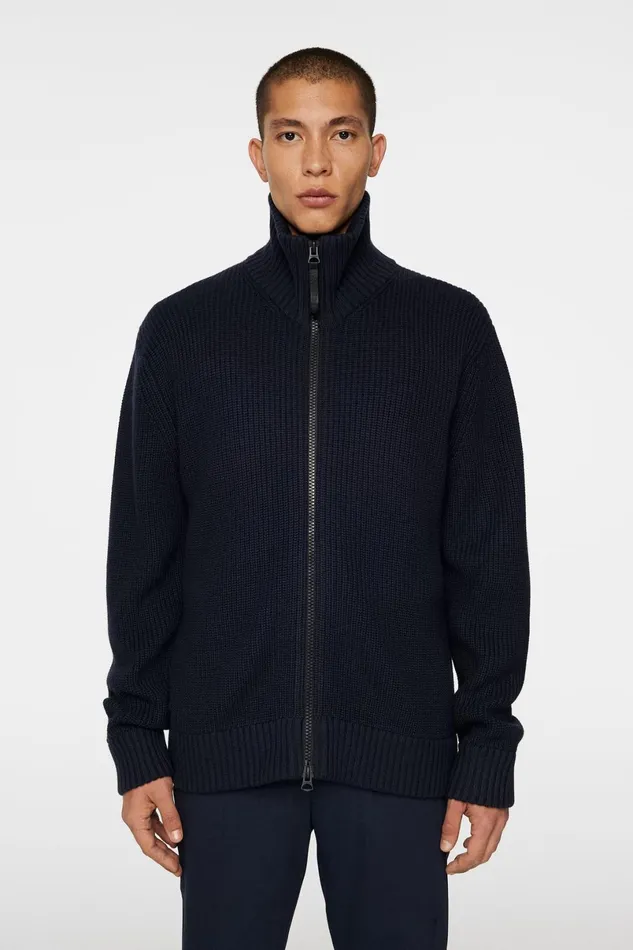 JLindeberg Knitwear Men Skyler Wool Blend Zip Cardigan