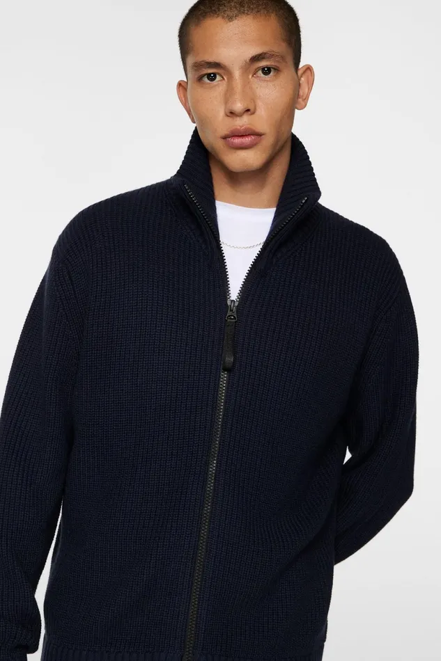 JLindeberg Knitwear Men Skyler Wool Blend Zip Cardigan