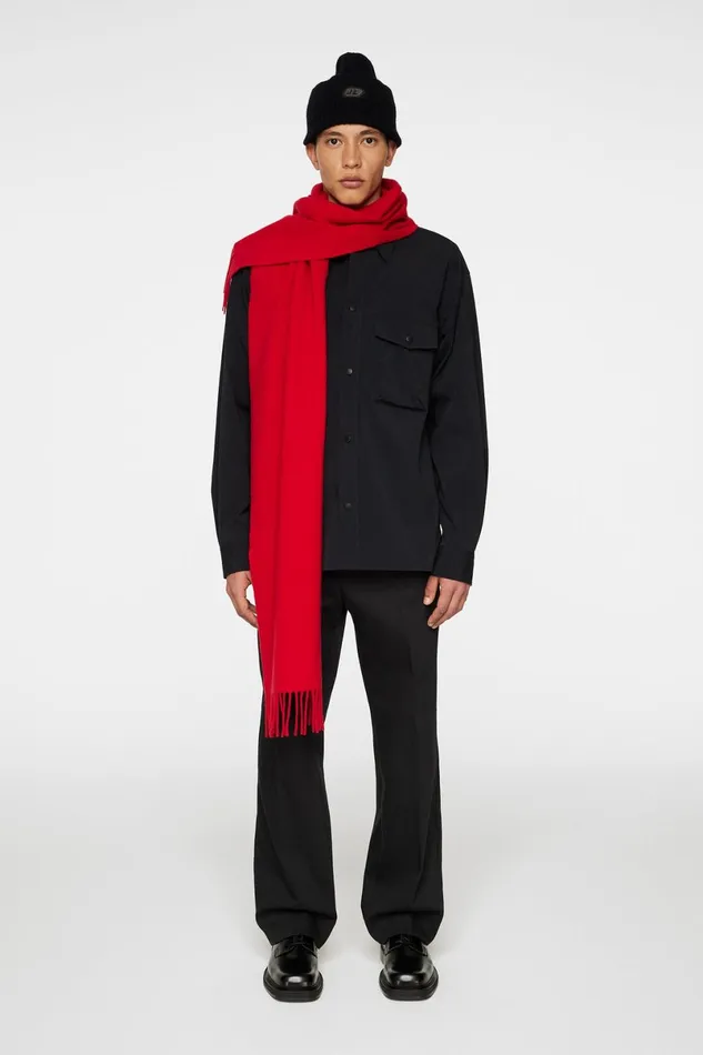 JLindeberg Scarves MenWomen Champ Solid Wool Scarf