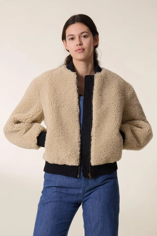 Jackets and Coats Women Leon and Harper Blouson Avarana Mix Off White