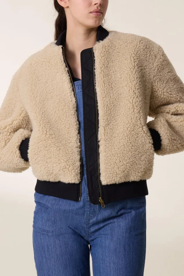 Jackets and Coats Women Leon and Harper Blouson Avarana Mix Off White