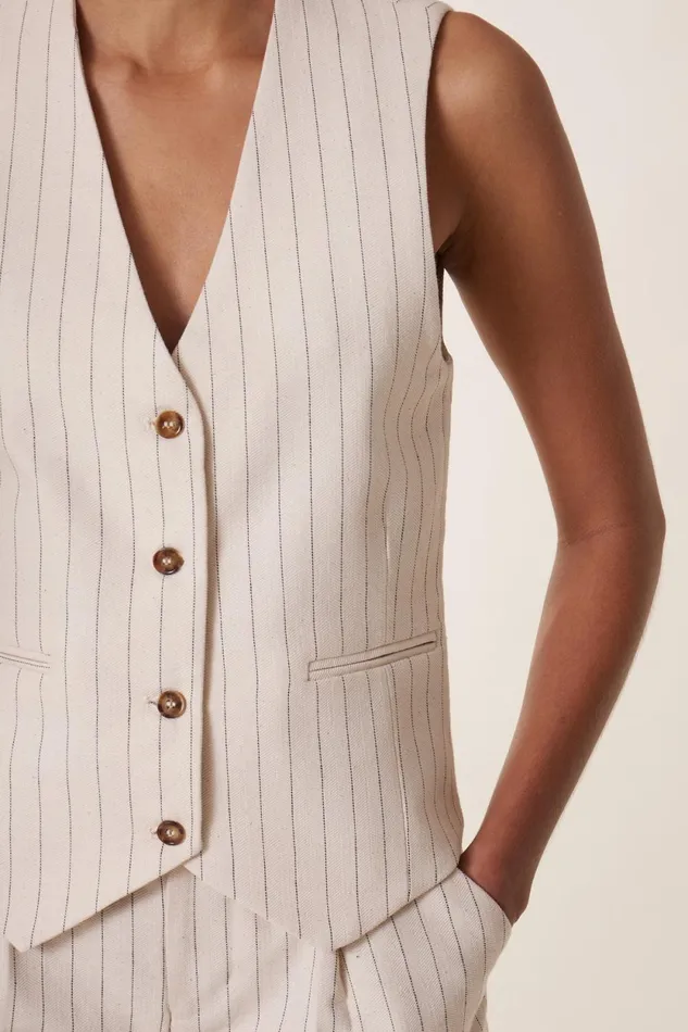 Jackets and Coats Women Leon and Harper Valet Vertic Valet Ecru