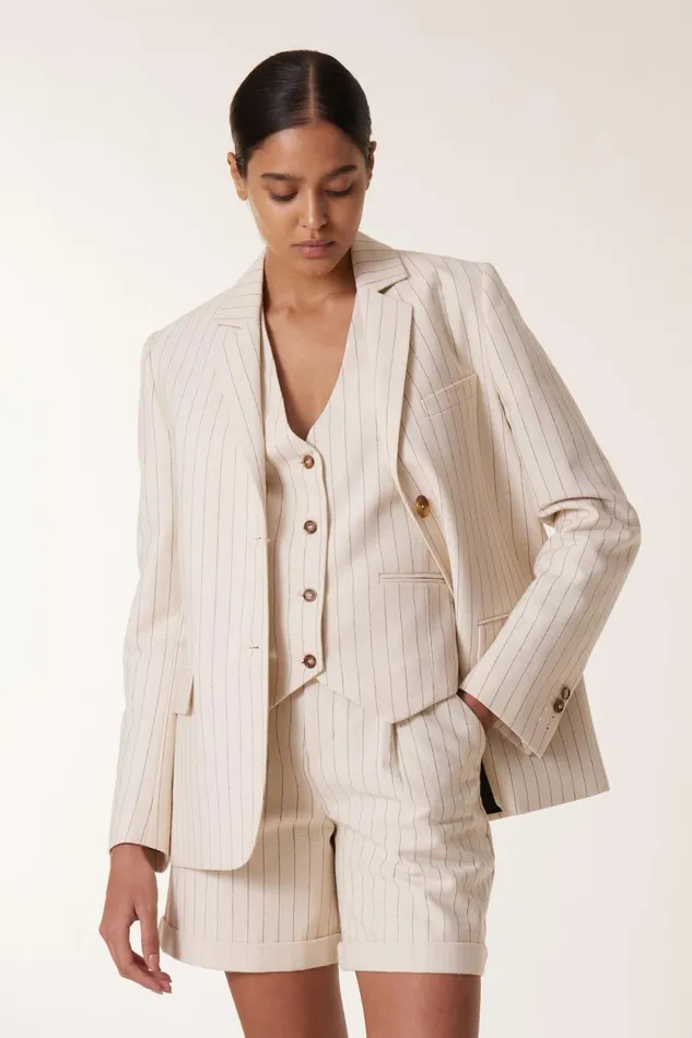 Jackets and Coats Women Leon and Harper Valet Vertic Valet Ecru
