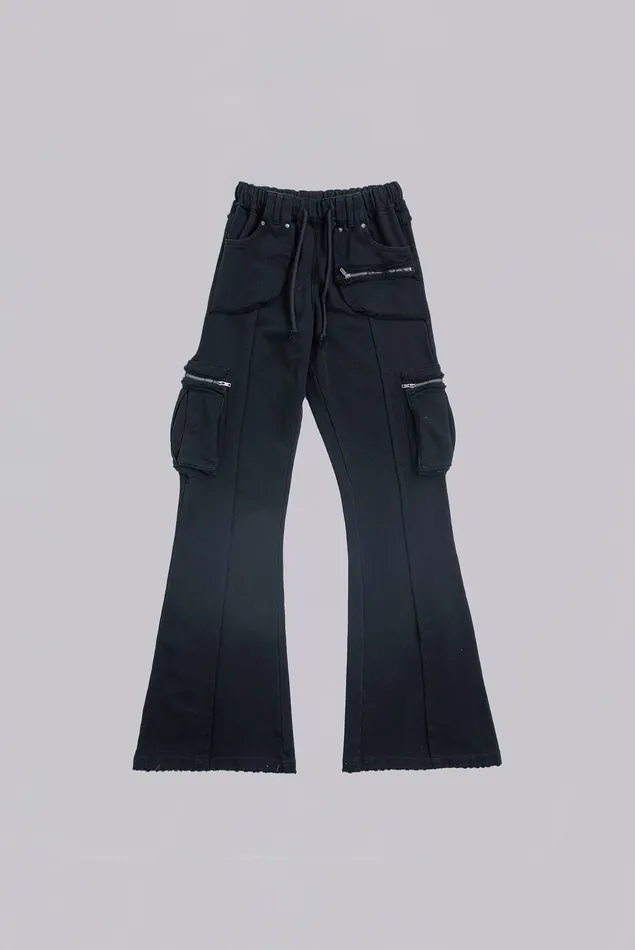 Jaded London Loungewear Men Black Shift Cargo Joggers