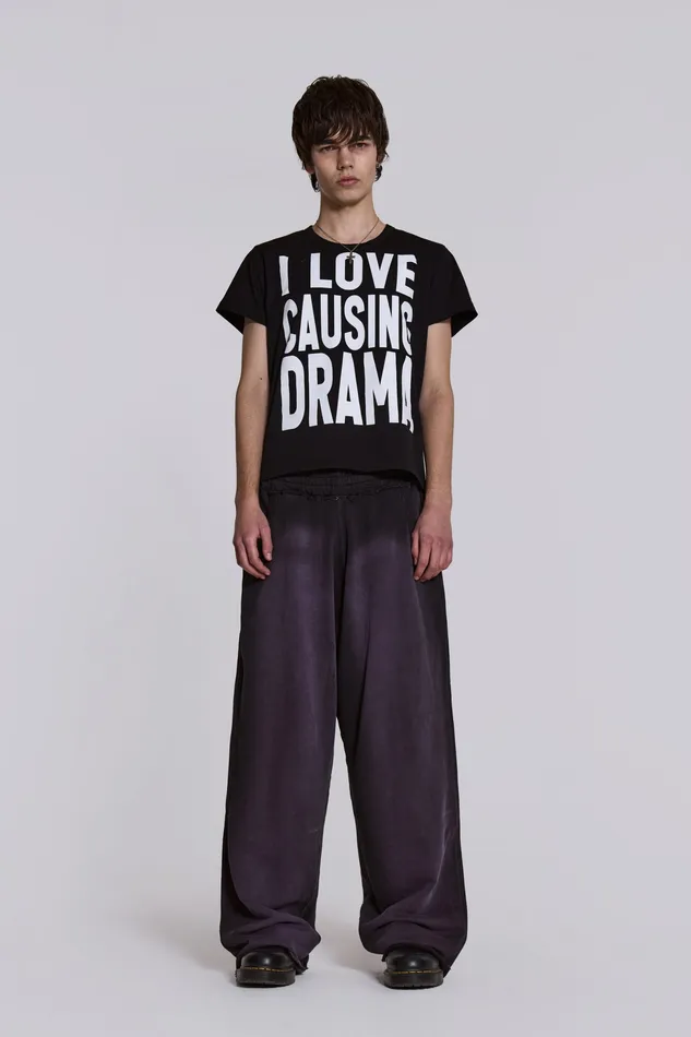 Jaded London Loungewear Men Shop Deep Purple Fade Monster Joggers