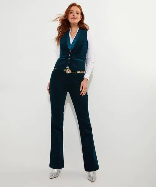 Jeans and Trousers Majestic Moleskin Trousers Teal Joebrowns Apparel