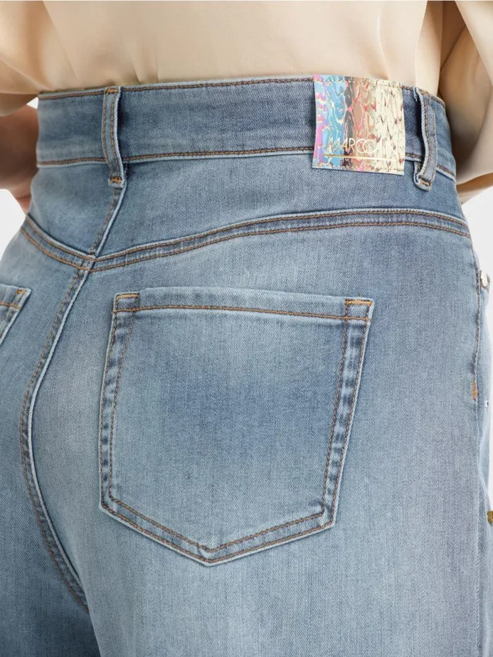 Jeans Damen Marc Cain Perlenbestickte Jeans WARRI Vintage Blue