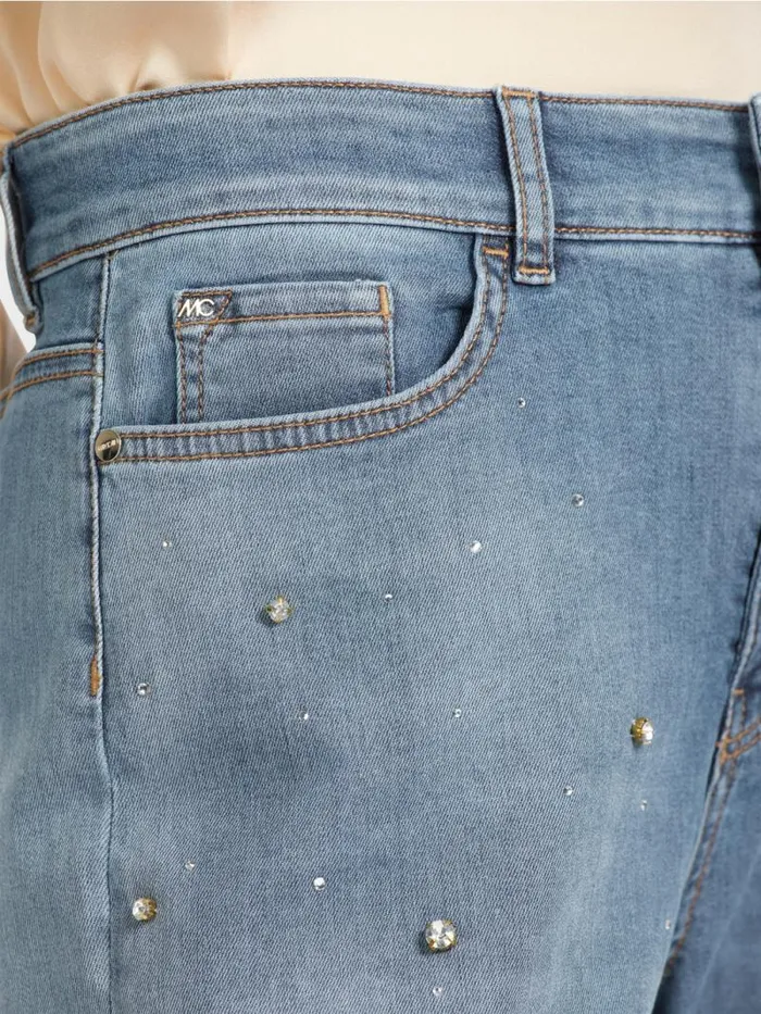 Jeans Damen Marc Cain Perlenbestickte Jeans WARRI Vintage Blue
