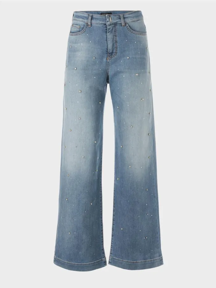 Jeans Damen Marc Cain Perlenbestickte Jeans WARRI Vintage Blue