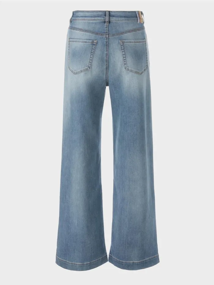 Jeans Damen Marc Cain Perlenbestickte Jeans WARRI Vintage Blue