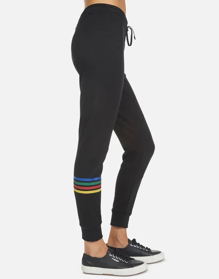 Jess Lucky Happy Face Black Women039s Lauren Moshi Long Sweatpants
