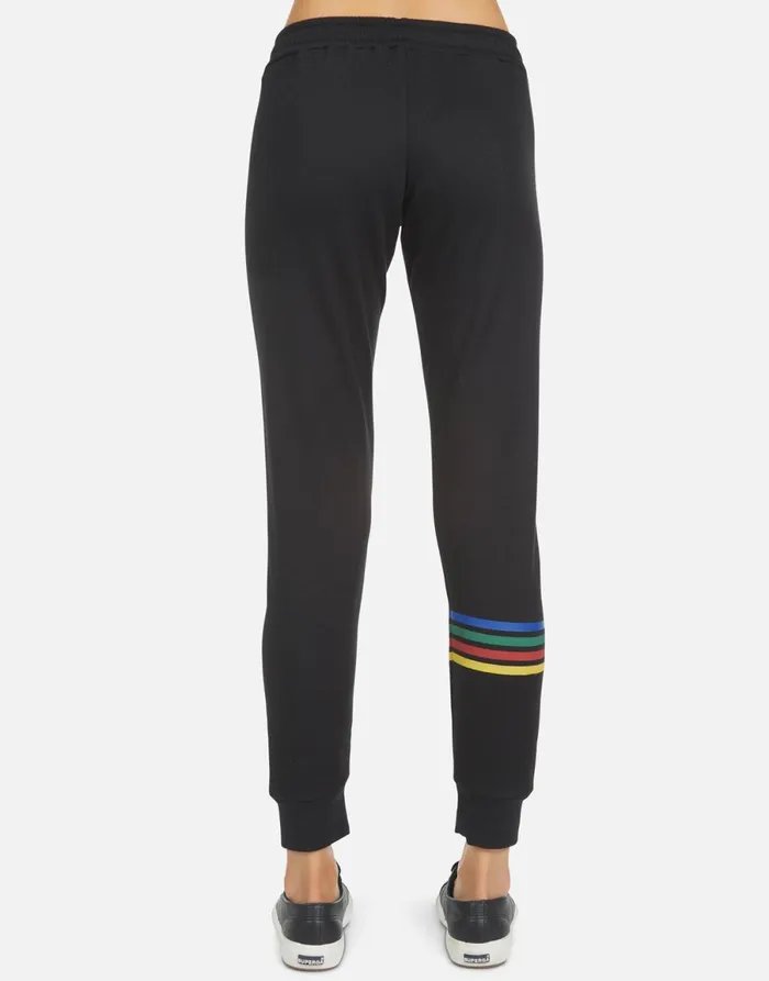 Jess Lucky Happy Face Black Women039s Lauren Moshi Long Sweatpants