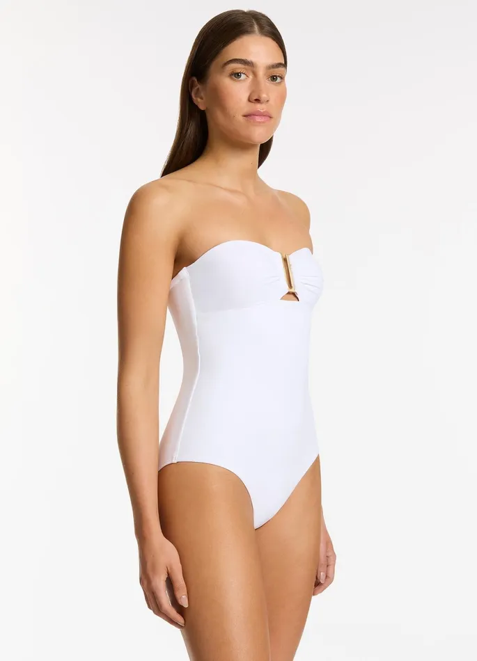 Jetset Bandeau One Piece White Women JETS Australia Bandeau One Piece