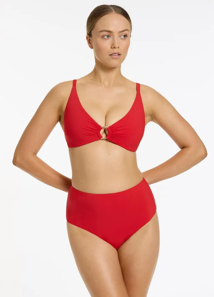 Jetset Trim CD Triangle Bikini Top Rosso Women JETS Australia Tri Bikini Tops