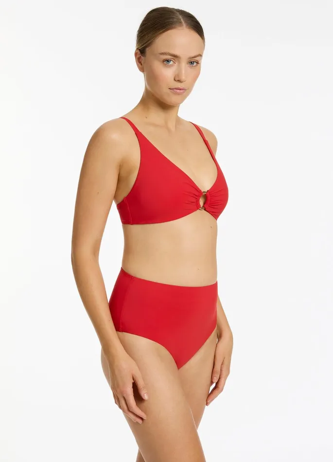 Jetset Trim CD Triangle Bikini Top Rosso Women JETS Australia Tri Bikini Tops