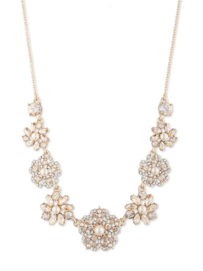 Jewelry Marchesa Necklaces Gold Fresh Floral Necklace Gold