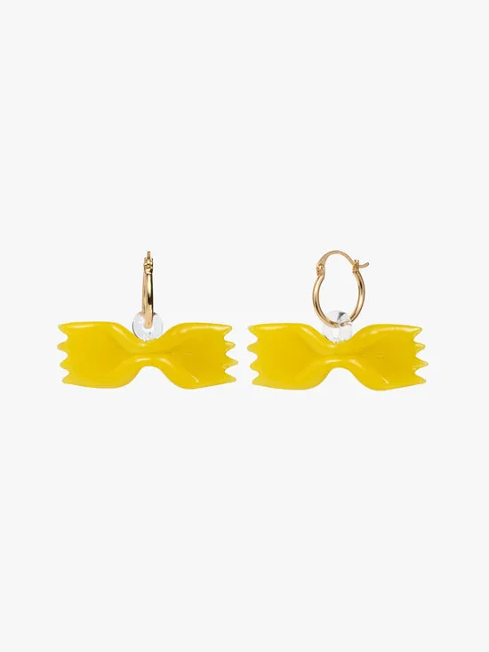 Jewelry Women Lisa Says Gah Bowtie Pasta Hoops Yellow