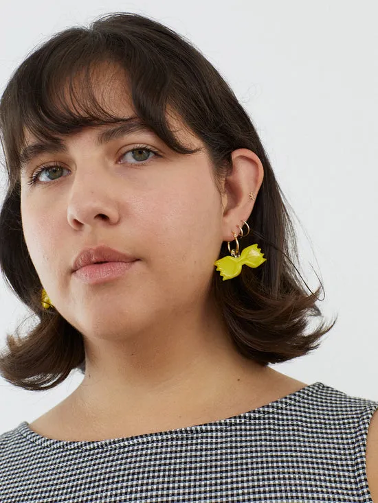 Jewelry Women Lisa Says Gah Bowtie Pasta Hoops Yellow