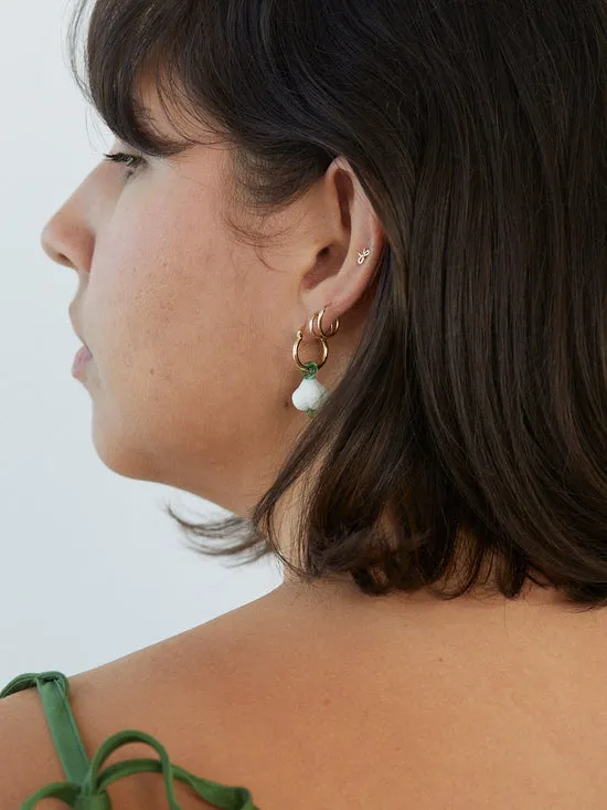 Jewelry Women Lisa Says Gah Garlic Hoops White