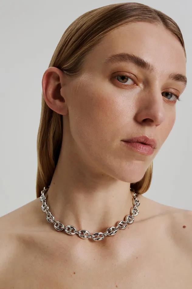 Jewelry Women MARINE LINK CHAIN CHOKER SILVER Scanlan Theodore