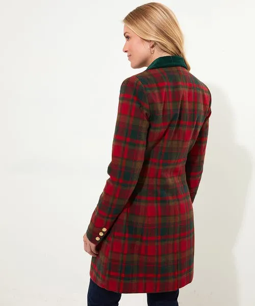 Joebrowns Coats and Jackets Apparel Camilla Checked Longline Coat Red