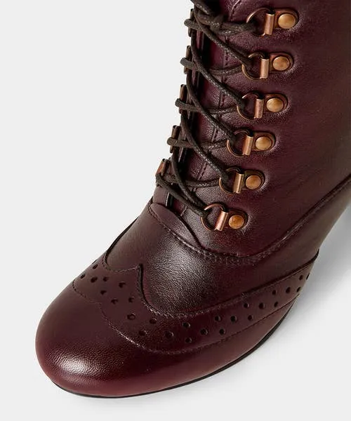 Joebrowns Fenchurch Burgundy Leather Ankle Boots Burgundy Apparel Shoes Sandals and Boots