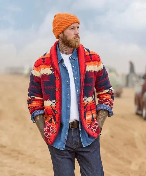 Joebrowns Knitwear Apparel Artisan Cardigan Sunset