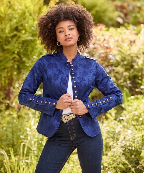 Joebrowns Must Have Military Jacquard Jacket Blue Apparel Coats and Jackets