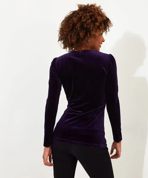 Joebrowns Tops Tunics and Blouses Apparel Glamorous Velour Wrap Top PurpleTeal Joebrowns Tops Tunics and Blouses Apparel Glamorous Velour Wrap Top PurpleTeal
