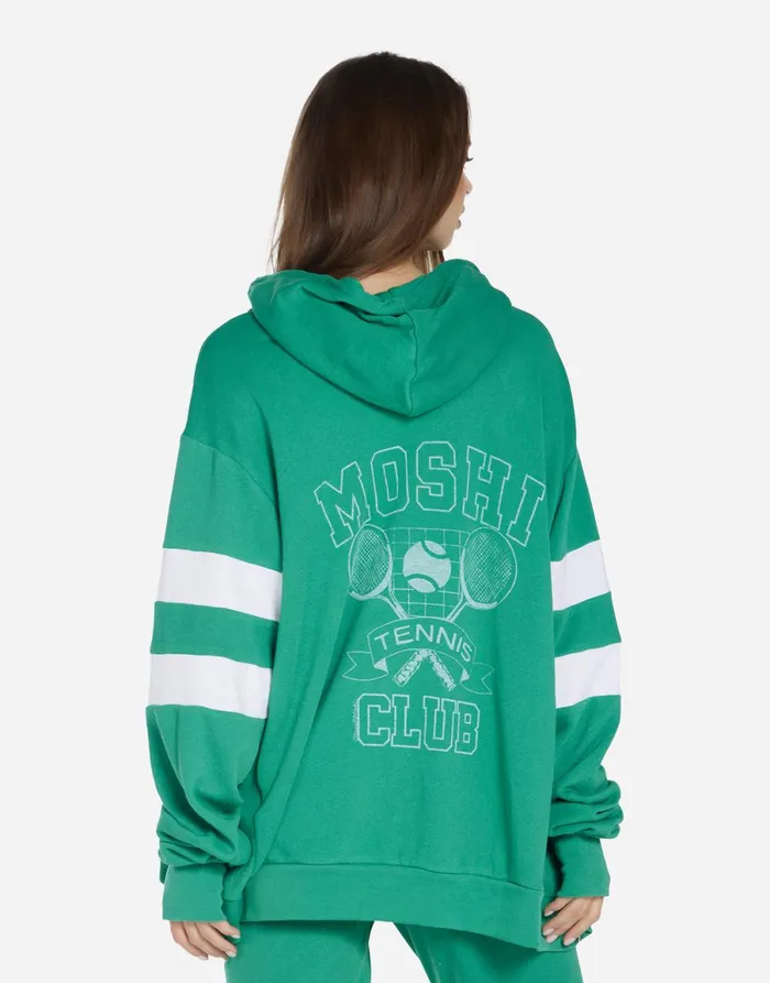Jonna Moshi Tennis Club Teal Green White Women039s Lauren Moshi Hoodies