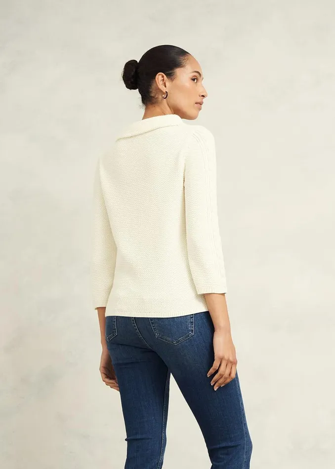 Jumpers and Cardigans Women HOBBS Camilla Cotton Jumper Warm Ivory