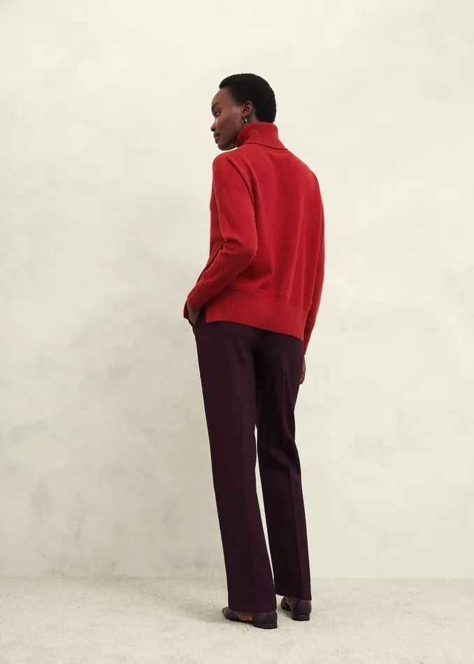 Jumpers and Cardigans Women HOBBS Delora Cashmere Roll Neck Jumper Pomegranate Red