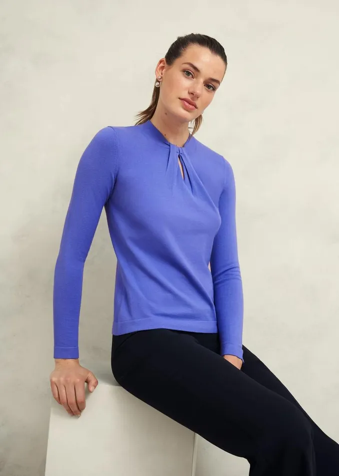 Jumpers and Cardigans Women HOBBS Effie Knitted Jumper Regatta Blue