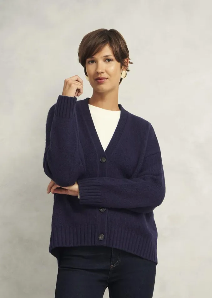 Jumpers and Cardigans Women HOBBS Ember Cardigan With Alpaca Hobbs Navy