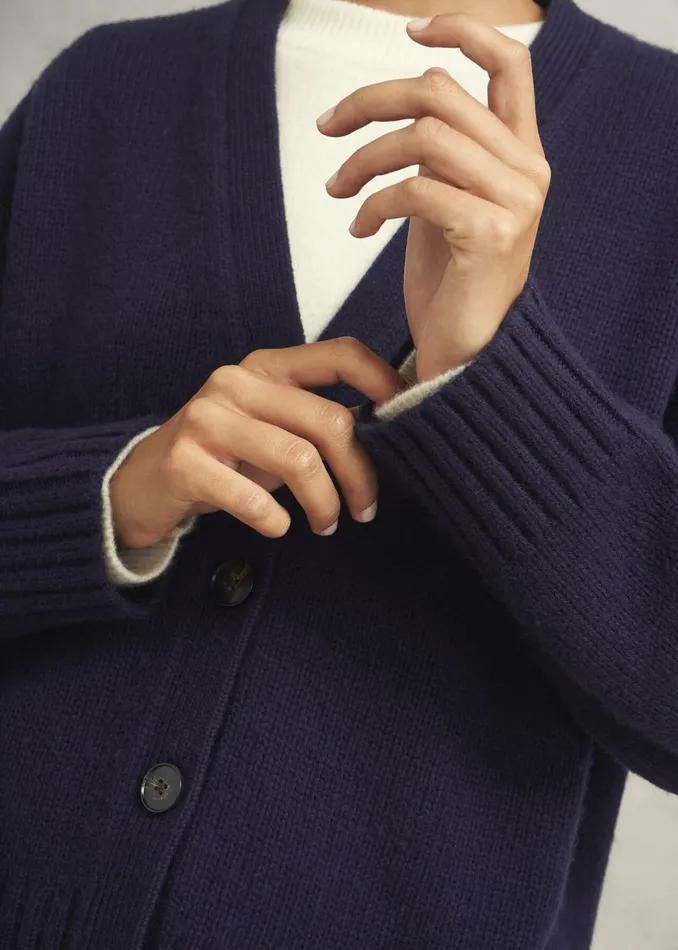 Jumpers and Cardigans Women HOBBS Ember Cardigan With Alpaca Hobbs Navy