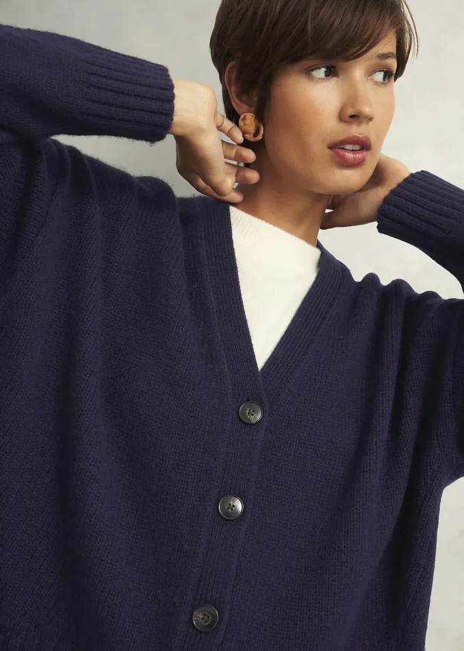 Jumpers and Cardigans Women HOBBS Ember Cardigan With Alpaca Hobbs Navy