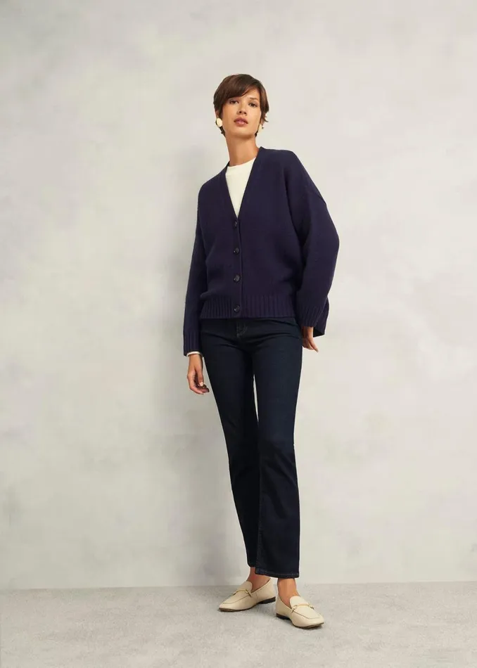 Jumpers and Cardigans Women HOBBS Ember Cardigan With Alpaca Hobbs Navy