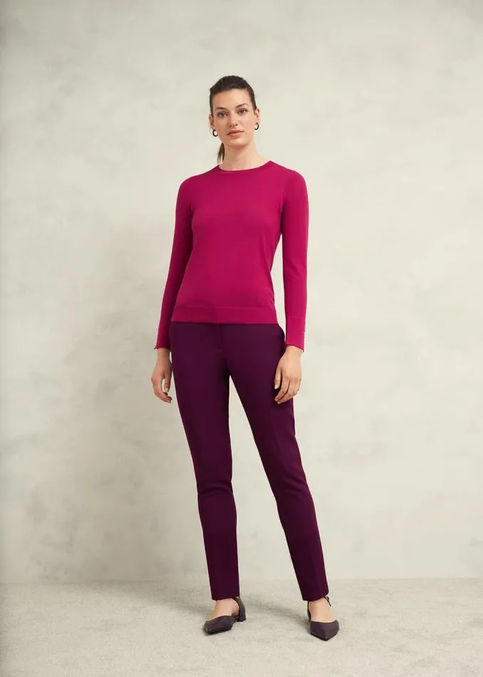 Jumpers and Cardigans Women HOBBS Penny Merino Wool Jumper Cranberry Pink