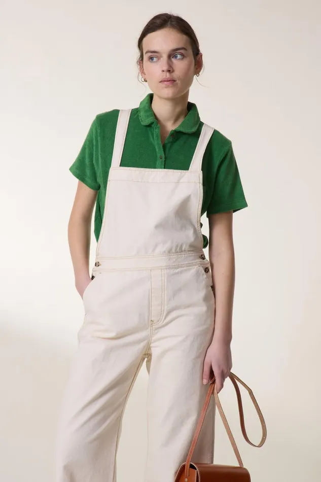 Jumpsuits Women Leon and Harper Olivo Plain Jumpsuit Ecru