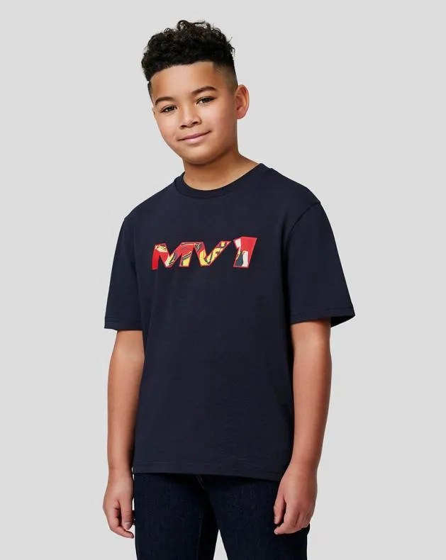 Junior Castore Junior Oracle Red Bull Racing S Max Pop Art Oversized Tee 8211 Night Sky