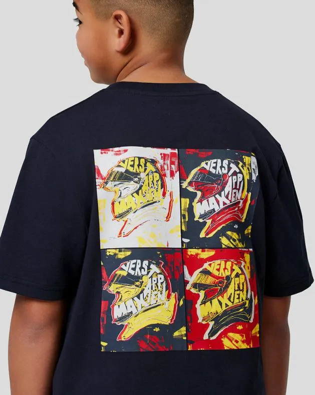 Junior Castore Junior Oracle Red Bull Racing S Max Pop Art Oversized Tee 8211 Night Sky