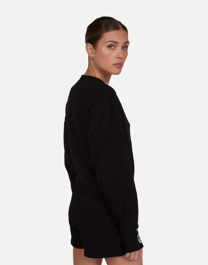 Kathryn Peace Lip Patch Black Women039s Lauren Moshi Sweaters and Knits