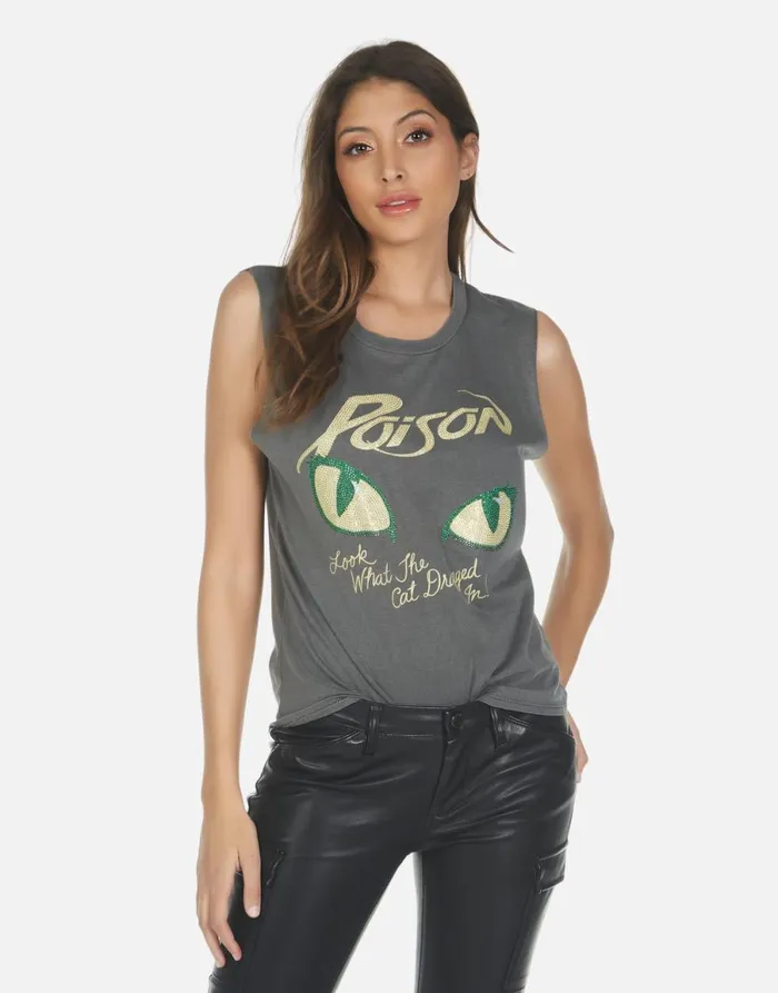 Kel X Crystal Poison Pigment Black Women039s Lauren Moshi Tanks