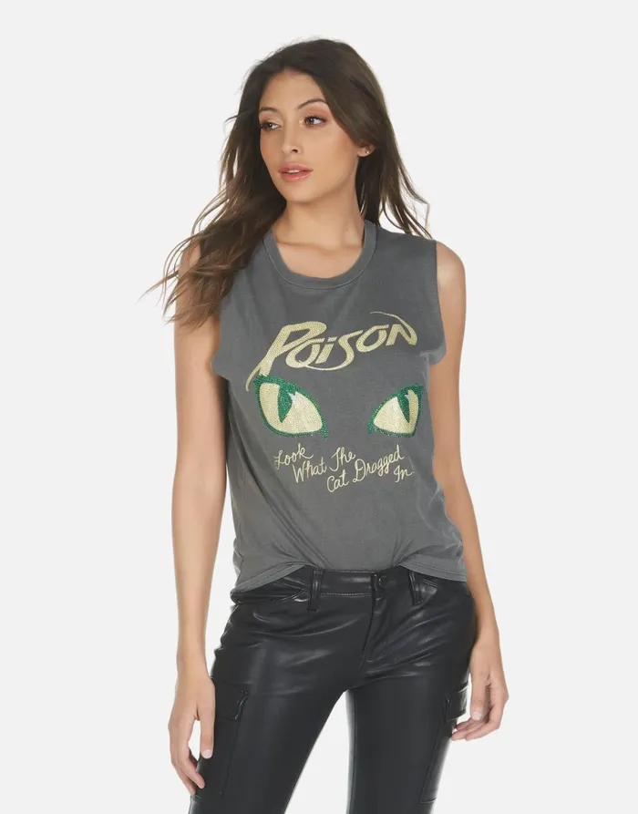 Kel X Crystal Poison Pigment Black Women039s Lauren Moshi Tanks