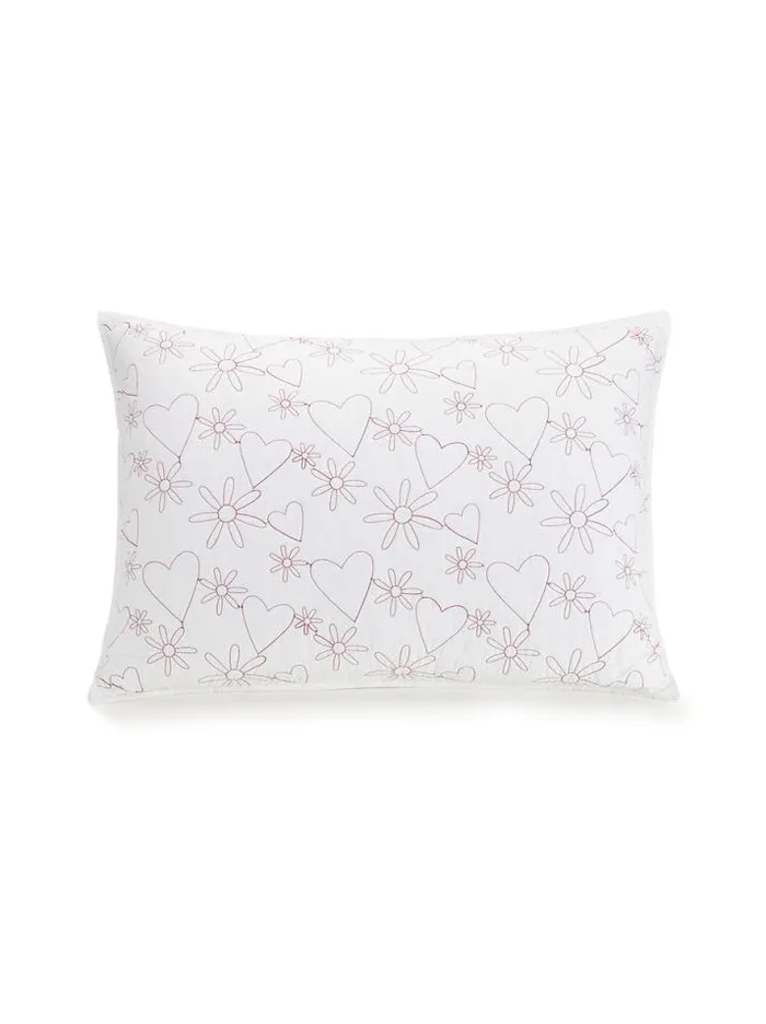 Kids Bedding Accessories Jessica Simpson Flower Heart Kids Quilt Set In White