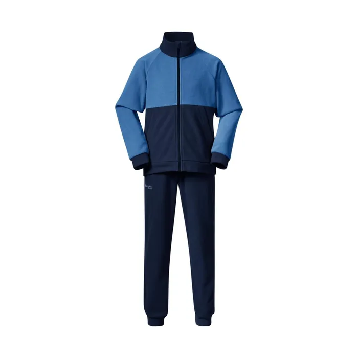 Kids Bergans Of Norway Midlayers Smdl V5 Longzip Set Navy Blue Riviera Blue